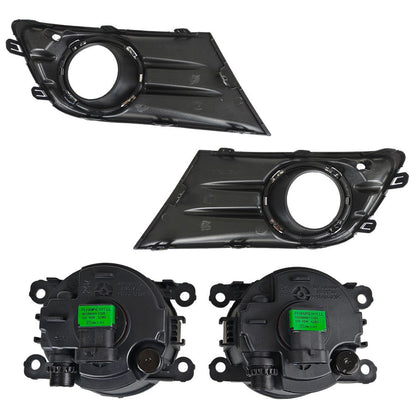 New A Pair Fog Light W/Cover&Chrome Trim For Honda Pilot 2012-2013-2014-2015 US