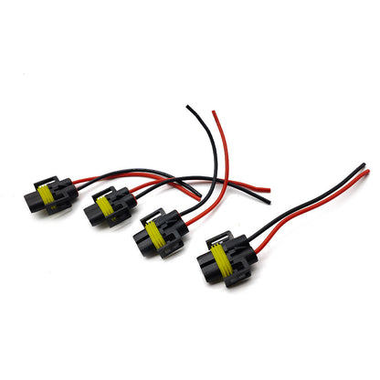 For Head Light Low Beam Bulb Plug 4PCS Wire Pigtail Female S H9 Harness