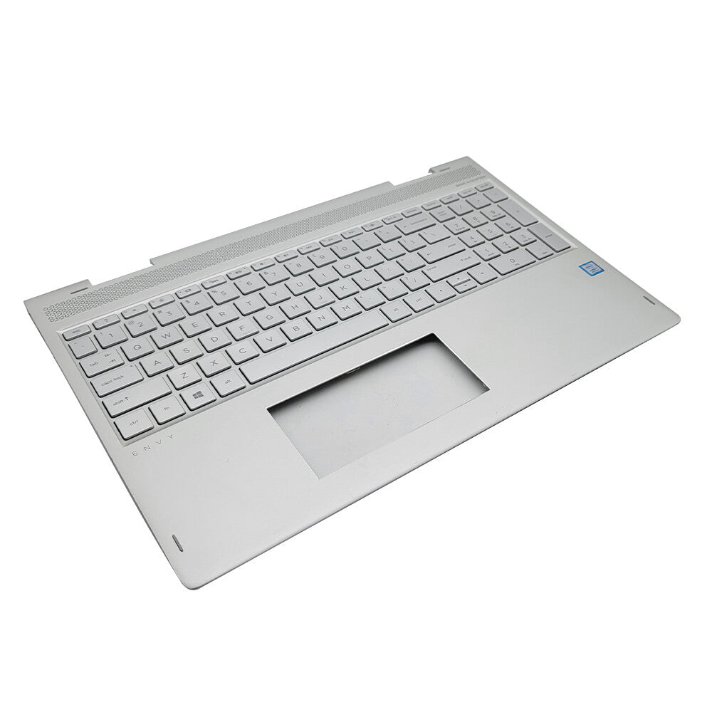 New 934640-001 Palmrest Case w/Backlit Keyboard Silver For HP ENVY X360 15-BP US