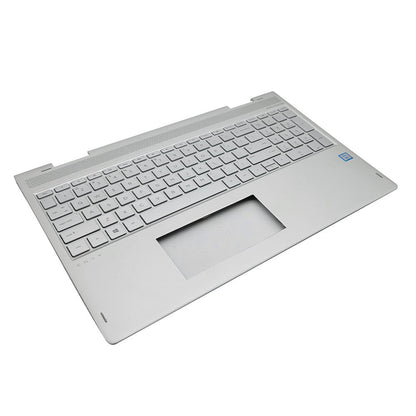 New 934640-001 Palmrest Case w/Backlit Keyboard Silver For HP ENVY X360 15-BP US