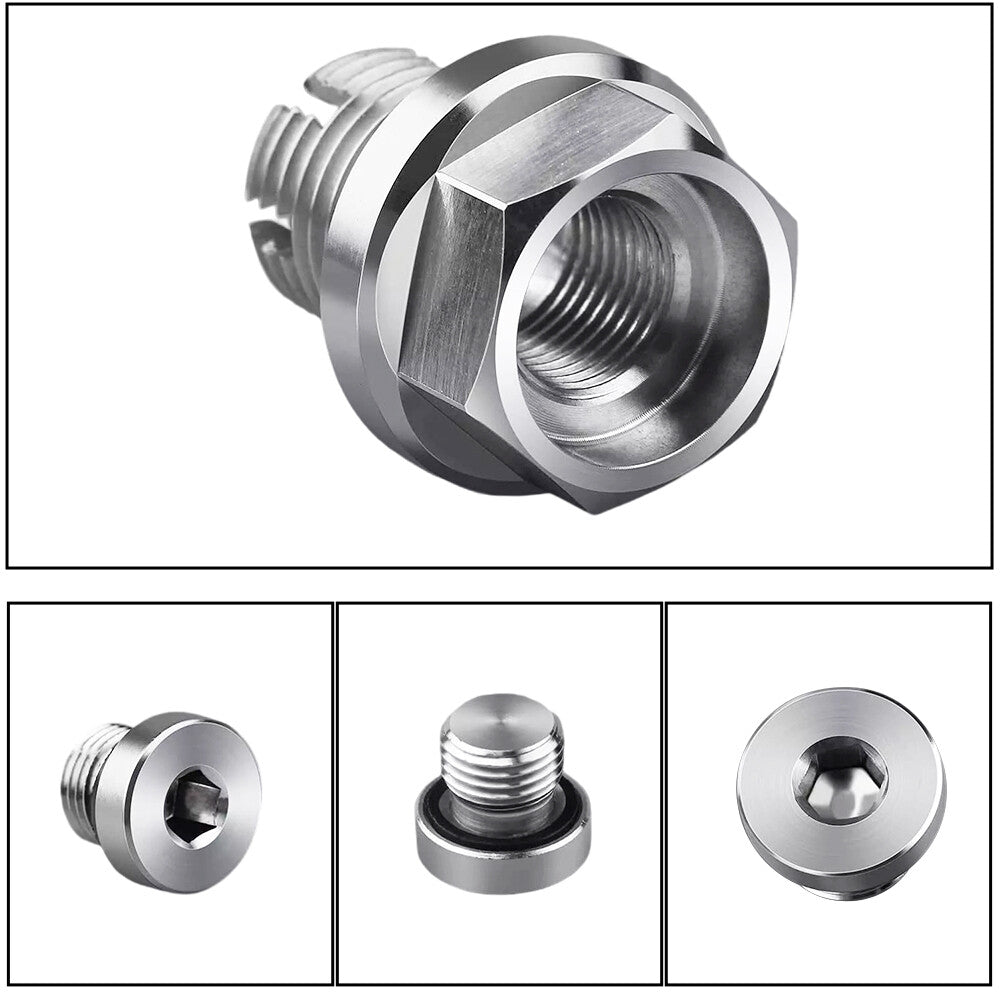 Oil Drain Plug Self Tapping Piggyback Stainless Steel Repair Kit M12