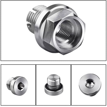 Oil Drain Plug Self Tapping Piggyback Stainless Steel Repair Kit M12
