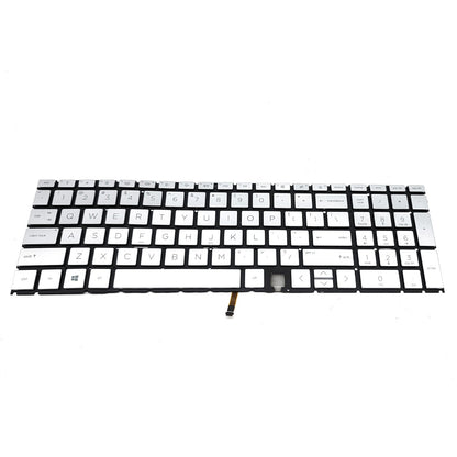 New Silver Keyboard Backlit For HP ENVY 17m-cg1013dx 17m-cg0013dx 17m-cg0xxx US