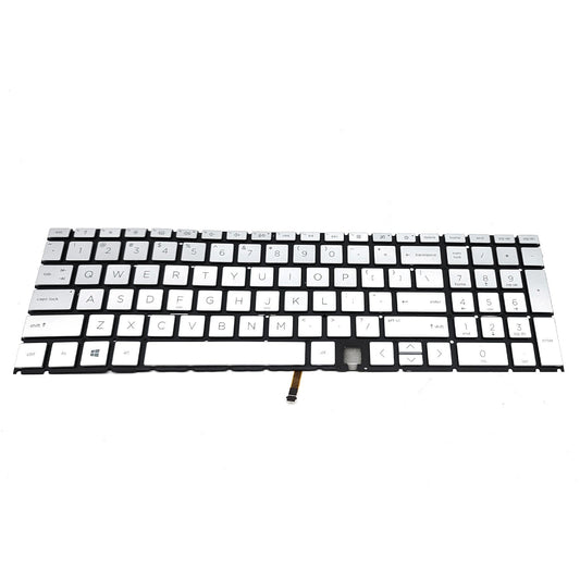 New Silver Keyboard Backlit For HP ENVY 17m-cg1013dx 17m-cg0013dx 17m-cg0xxx US