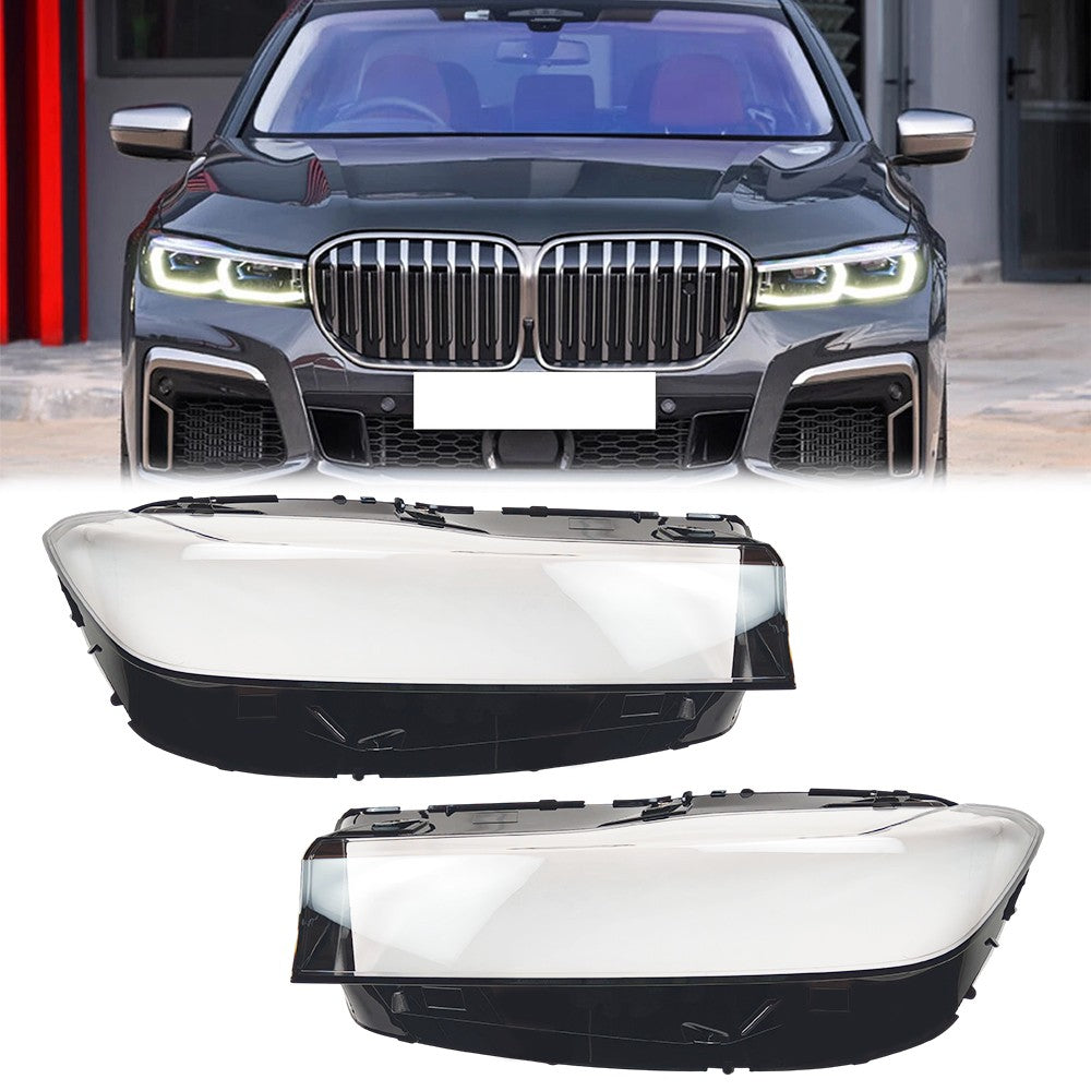 For 2019-2022 BMW 7 Series G11 G12 New A Pair Headlight Lens Clear Cover Shell