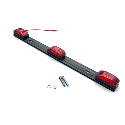 Truck Trailer Tail Lights Red LED Stainless Rear Clearance ID Marker Light Bar