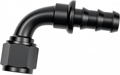 10AN 90 Degree Push Lock Hose Fitting End AN10 Female Swivel Push-on/Lock Hose