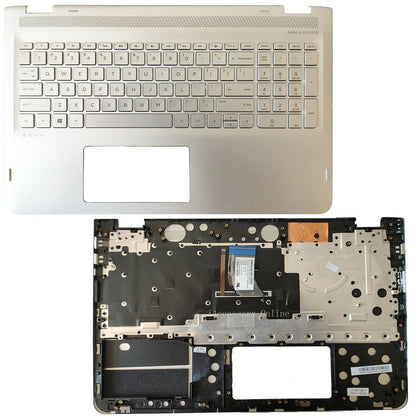 New 857283-001 Palmrest Keyboard W/Backlit For HP ENVY X360 M6-AQ 15AQ Silver US