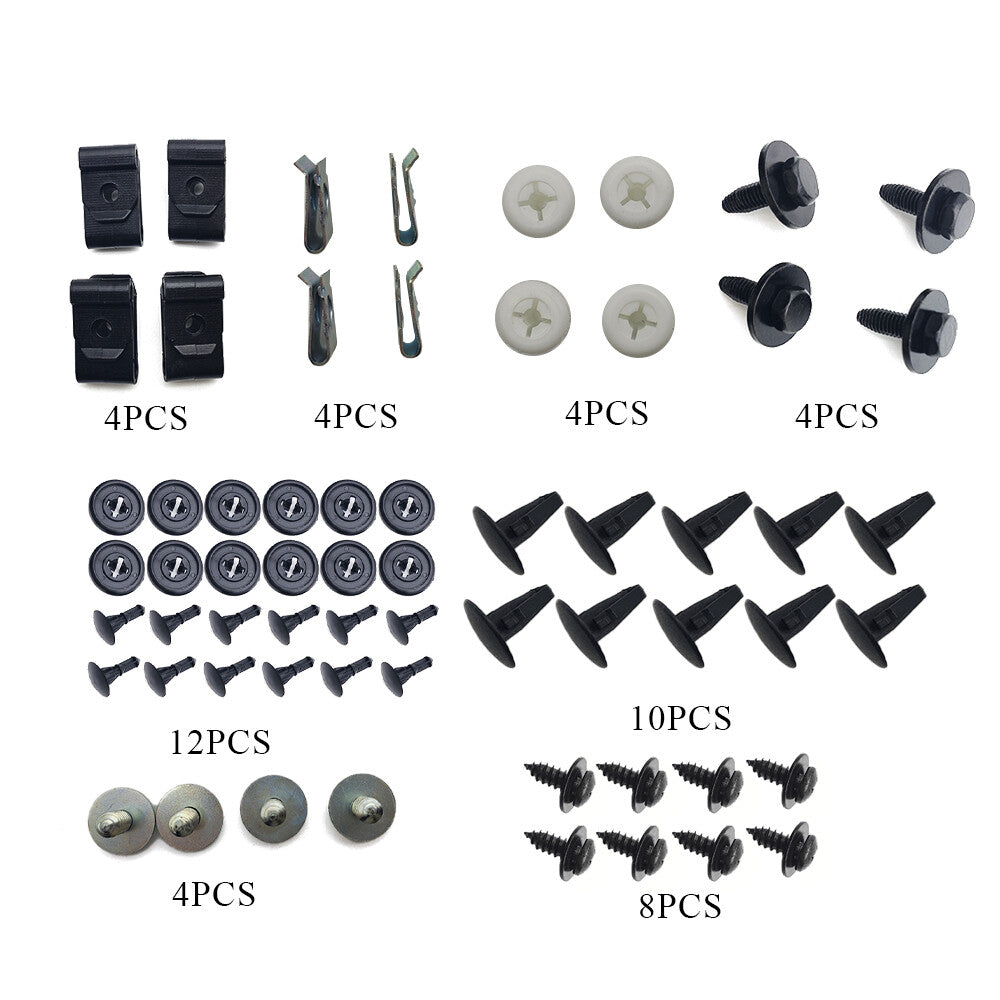 50Pcs Engine Splash Shield Fender Bumper Screw Clips Rivet for Toyota