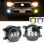 For Honda Nissan Subaru White/Yellow Dual Color 9W LED Fog Lights Lamps