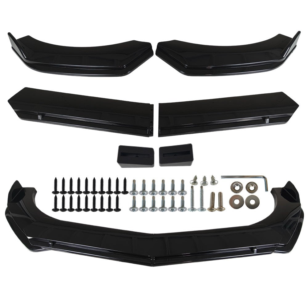 For Chrysler 300 2006-2019 Front Bumper Lip Splitter Spoiler Chin Kit Gloss Blk