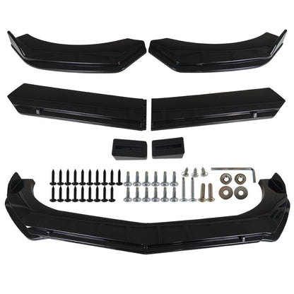 For Chrysler 300 2006-2019 Front Bumper Lip Splitter Spoiler Chin Kit Gloss Blk