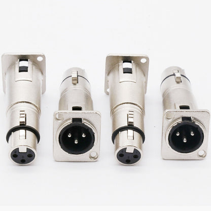 3Pin XLR Male to Female Audio Pass Thru Feed Panel Mount Connector Adapter US