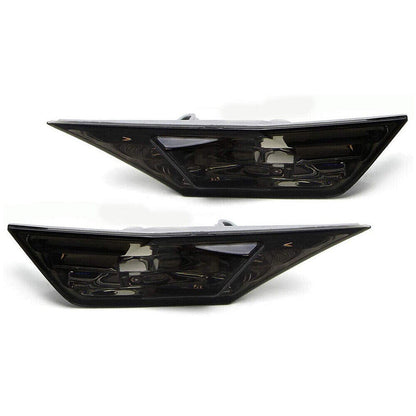 Smoke Front Bumper Side Marker Lights w/ led bulbs For 2016-2021 Honda Civic