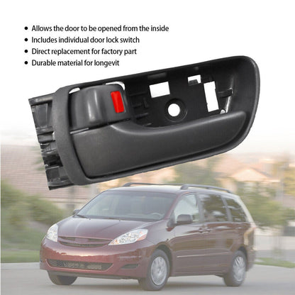 For Toyota Sienna Inner Inside Interior Door Handle Gray Front Left Right Pair