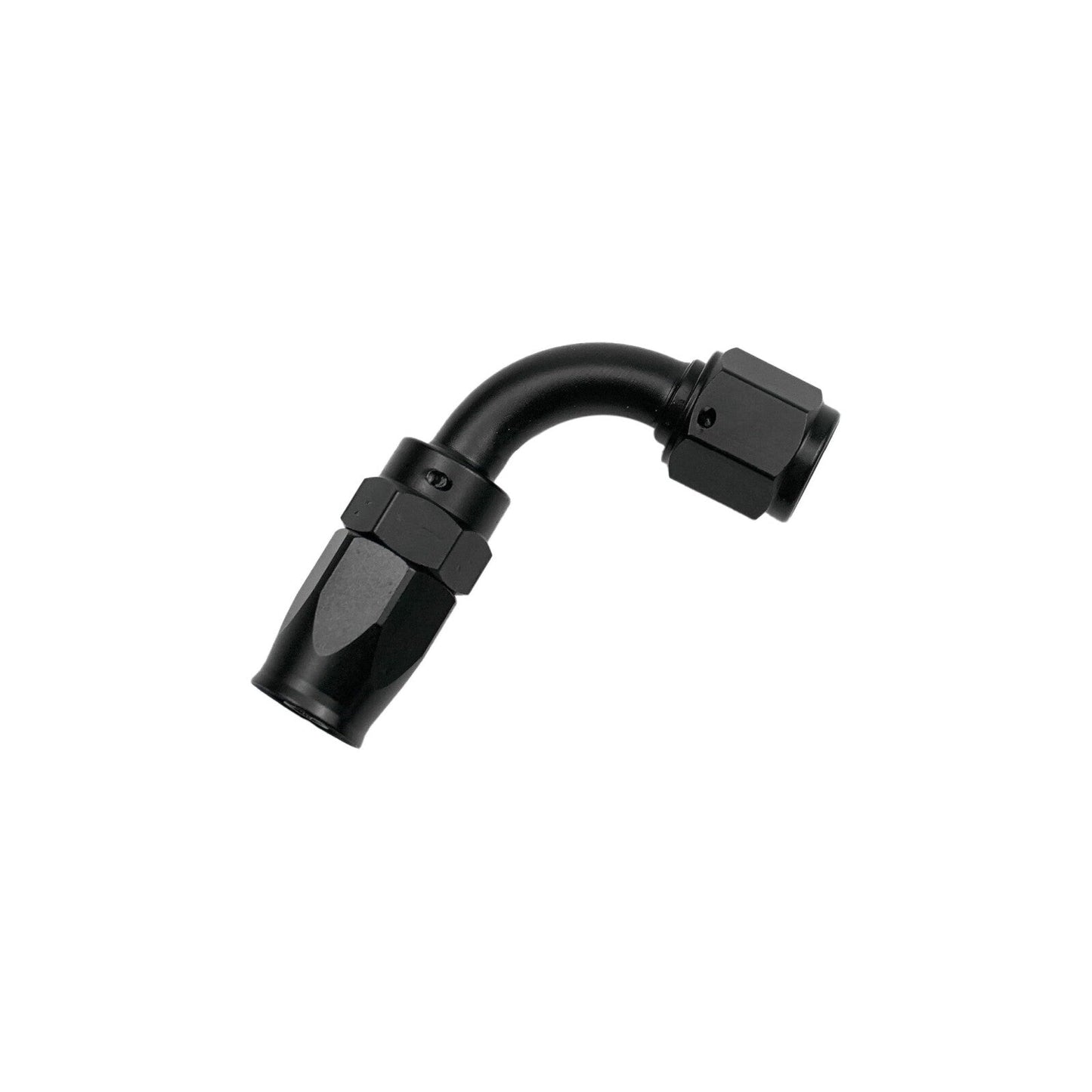 90 Degree Swivel 12AN Hose End Fitting Braided Fuel Oil Line Seal Aluminum Black