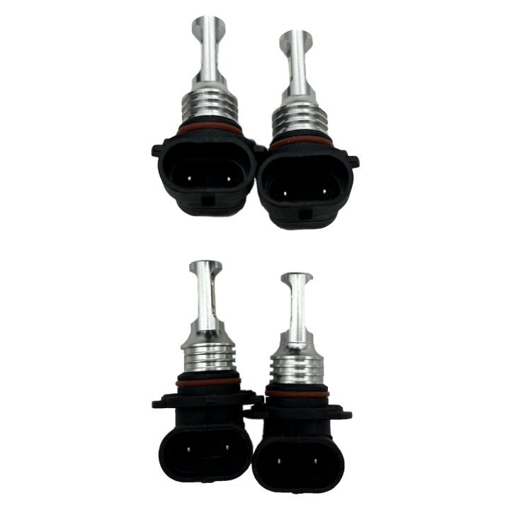 9006 9005 LED Headlights Kit Combo Bulbs 10000K High Low Beam Super White Bright