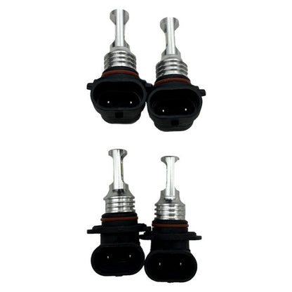 9006 9005 LED Headlights Kit Combo Bulbs 10000K High Low Beam Super White Bright