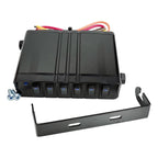 6-Gang 12V Rocker Switch Box 40 Amp Max with SPST On/Off &12 AWG Wires