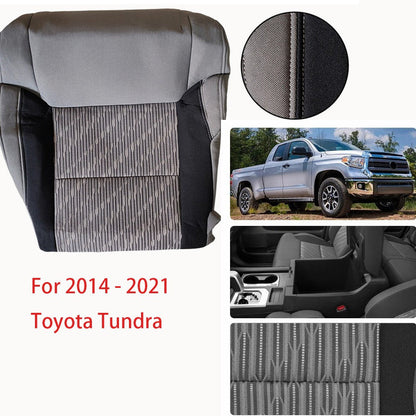 Front Driver Bottom Cloth Seat Cover Gray/Black For 2014 - 2021 Toyota Tundra