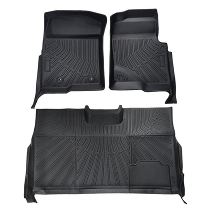 Car Floor Mats Liner All-Weather For 2010-2014 Ford F-150 F150 SuperCrew Cab TPE