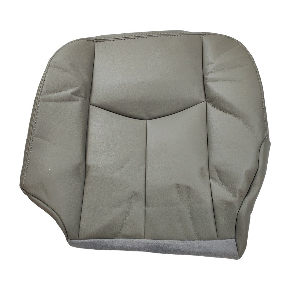 Driver Bottom Leather Seat Cover Gray For 2003 2004 - 2006 GMC Sierra