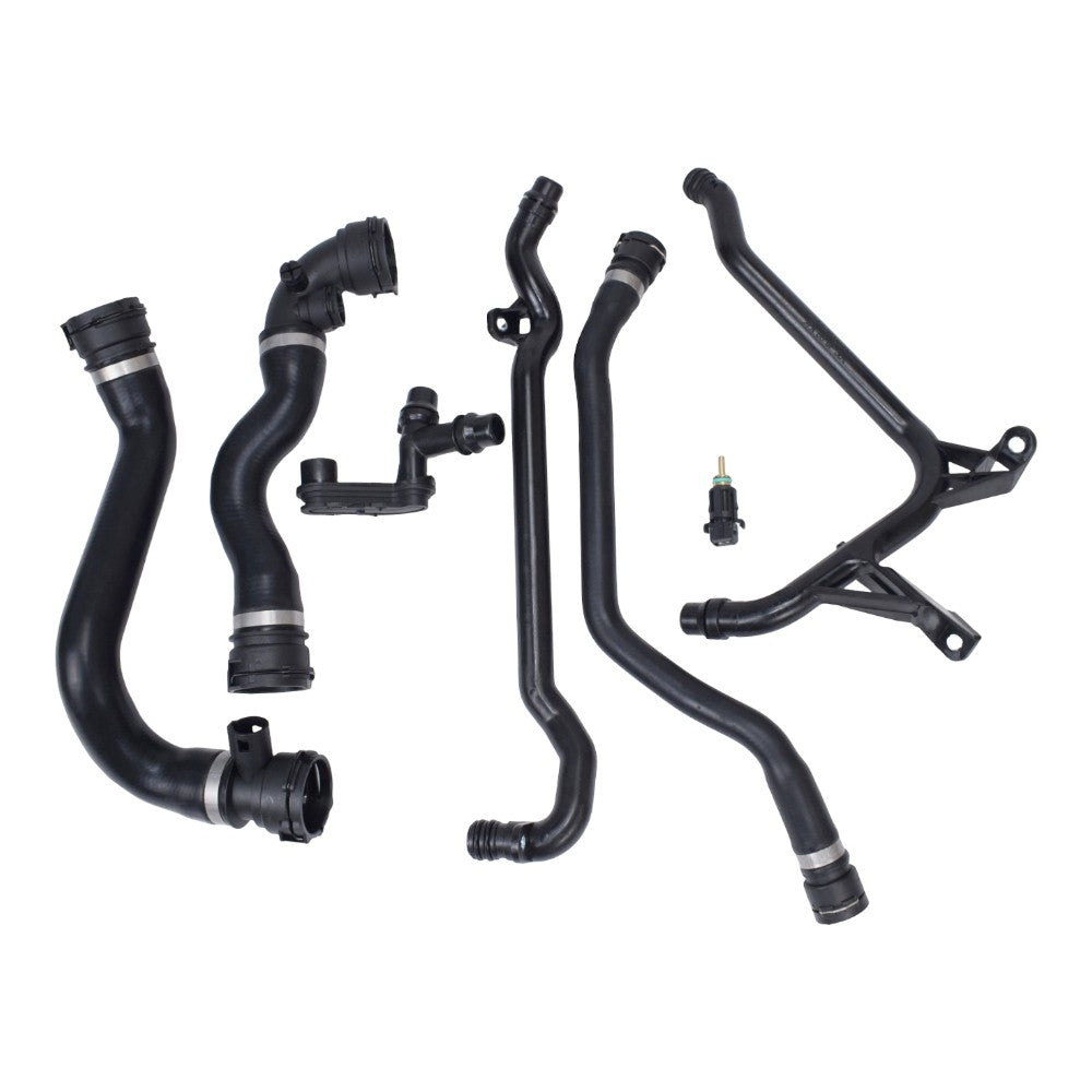 7X For BMW E46 323 325 328 330 Set Expansion Tank Coolant Radiator Hose Kit