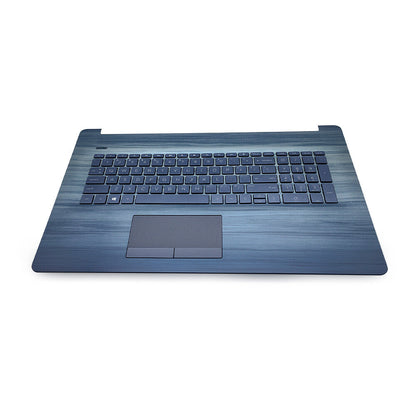 New Blue Palmrest Touchpad For HP 17T-BY 17-CA 17-BY Backlit Keyboard M12337-001