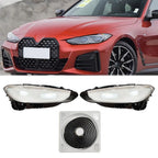 For BMW 4 Series G22 G23 2020-2022  Front Headlamp Lens Cover+Glue