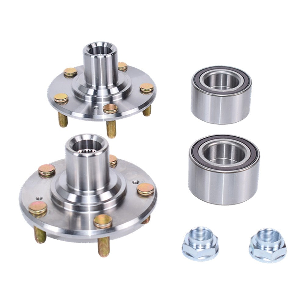 2 Front Wheel Hub Bearing Kits For 2016 Honda Civic 2.0L EX 2.0L LX Only W/ Nuts