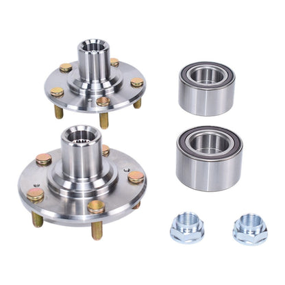 2 Front Wheel Hub Bearing Kits For 2016 Honda Civic 2.0L EX 2.0L LX Only W/ Nuts