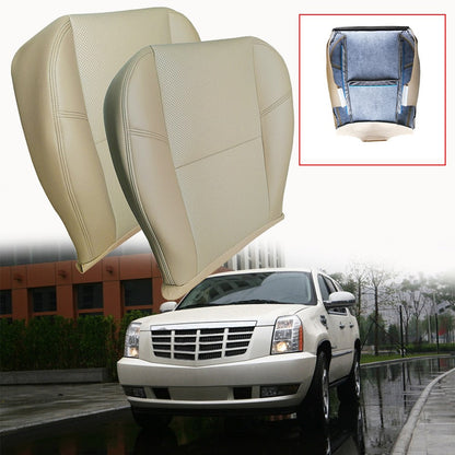 Driver $ Passenger Seat Bottom Leather Covers For 2007 - 2014 Cadillac Escalade