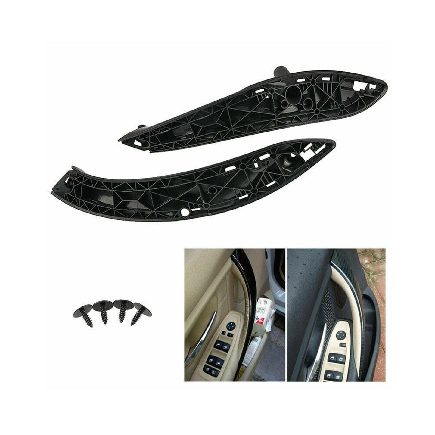 Front Left & Right Inner Trim Door Pull Handle For 2013-2015 BMW 320i 328i 335i