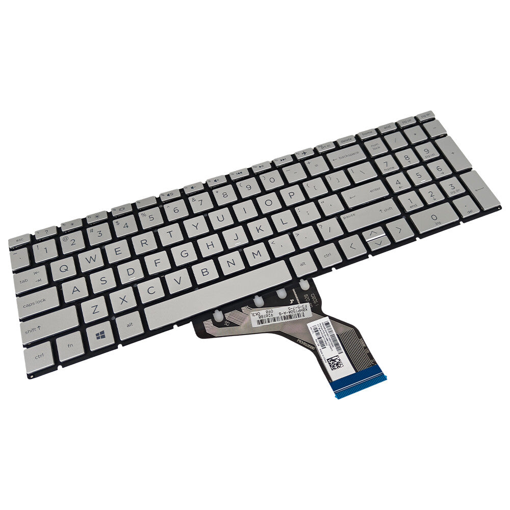 Silver Keyboard For HP 15s-dy 15s-dy2000 15s-dy2073dx 15s-dy2046ms 15s-dy2xxx US