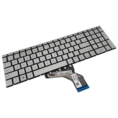 Silver Keyboard For HP 15s-dy 15s-dy2000 15s-dy2073dx 15s-dy2046ms 15s-dy2xxx US