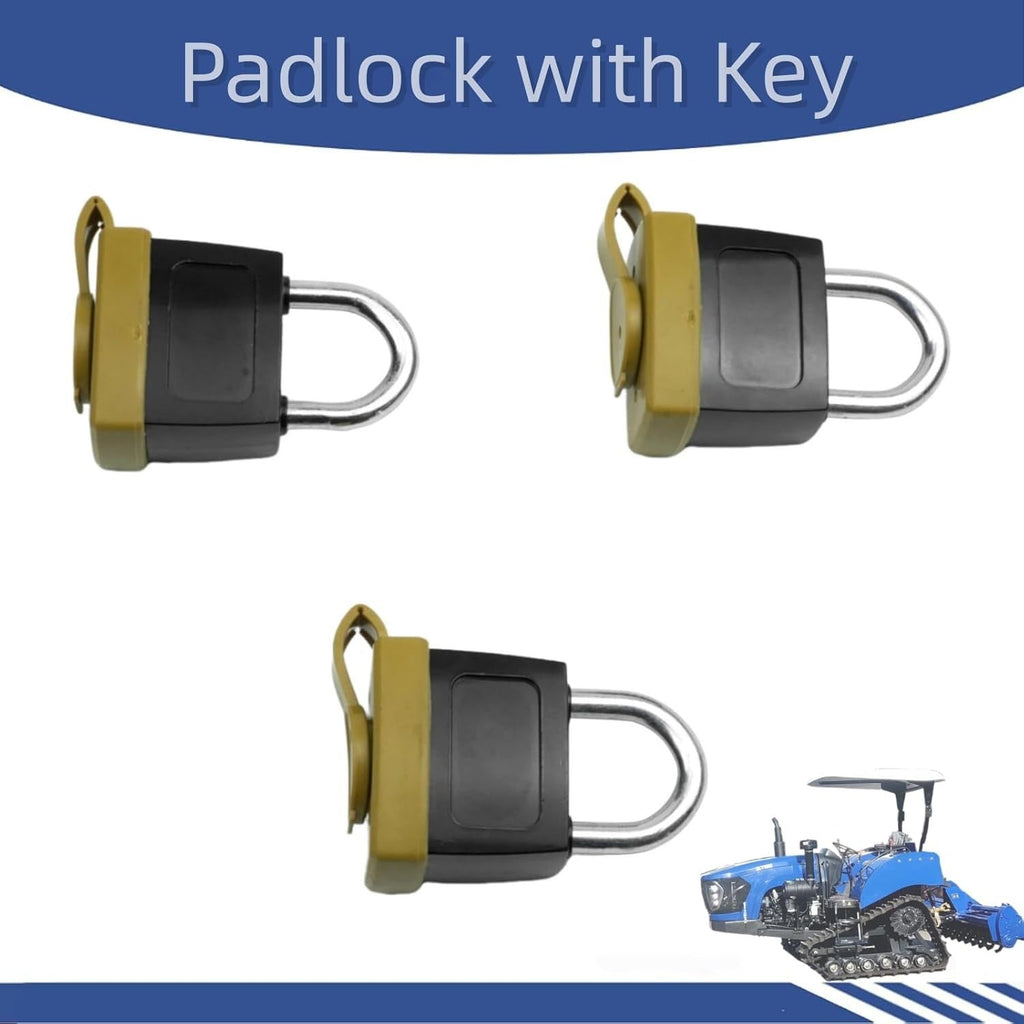 246-2641 3 set Padlock with Key For Caterpillar CAT Fuel Cap 7X7700 1428828