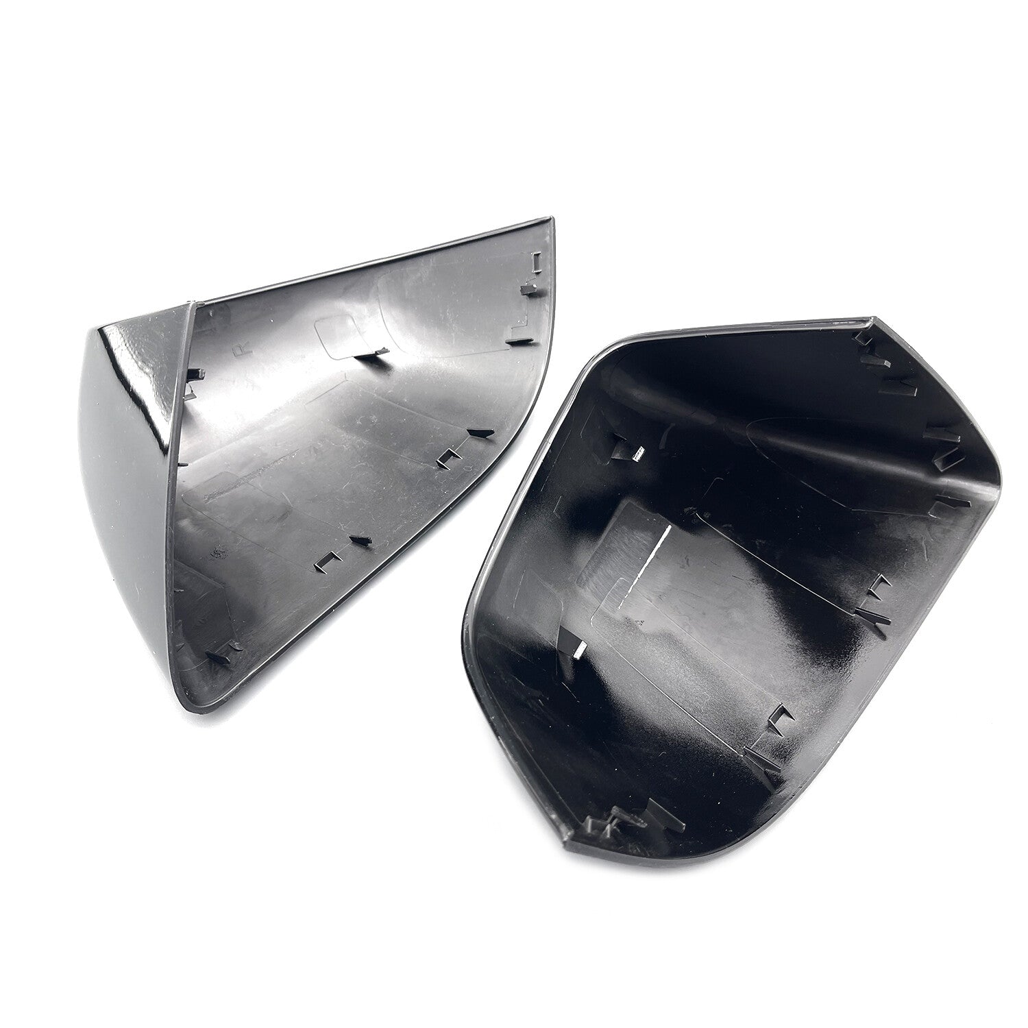 2PCS Left + Right Rear View Side Mirror Cover Skull Cap Black For Tesla Model y