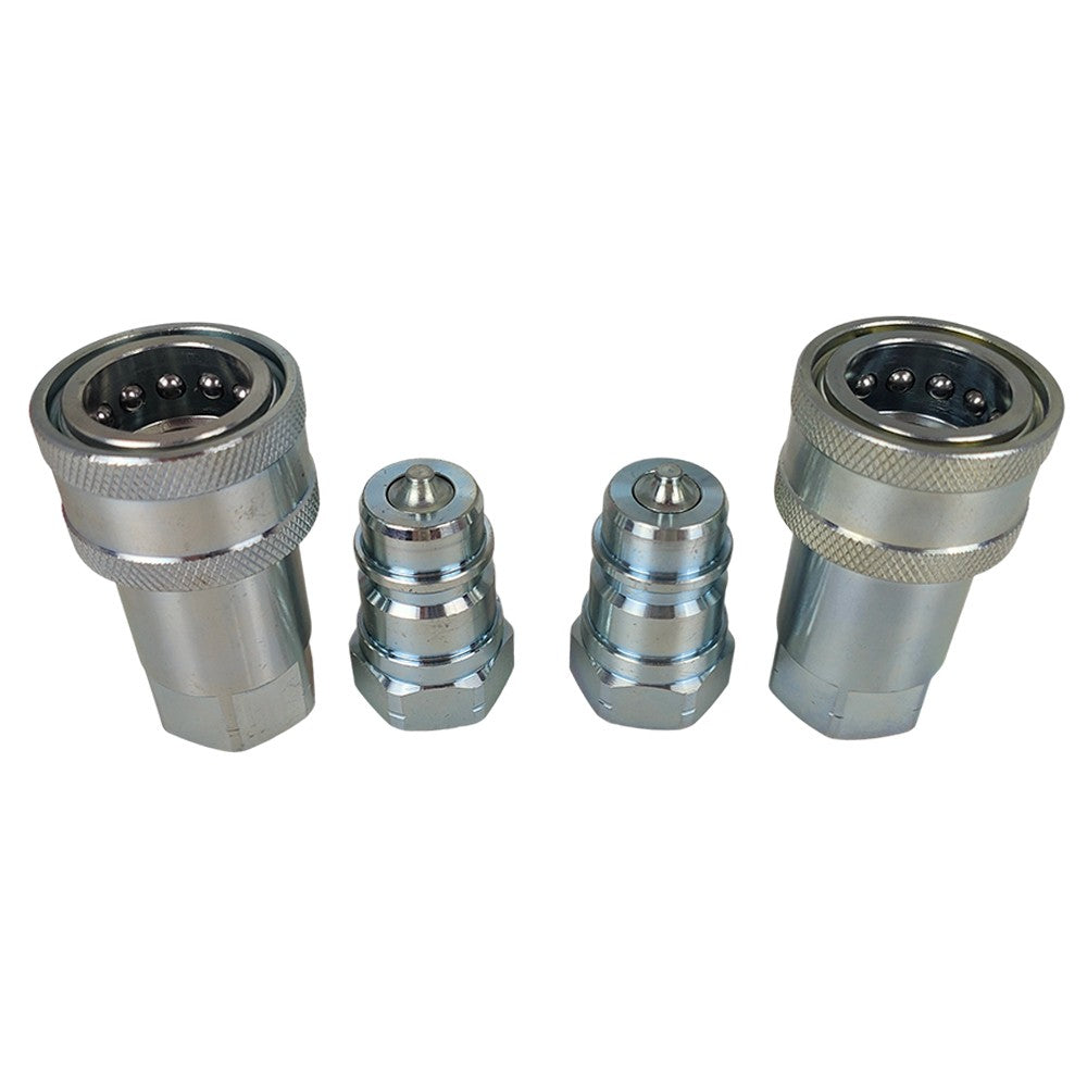 1/2" Ag Hydraulic Quick Connect Couplers Coupling Poppet For Pioneer Style 2Sets