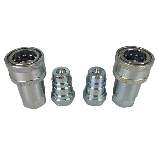 1/2" Ag Hydraulic Quick Connect Couplers Coupling Poppet For Pioneer Style 2Sets