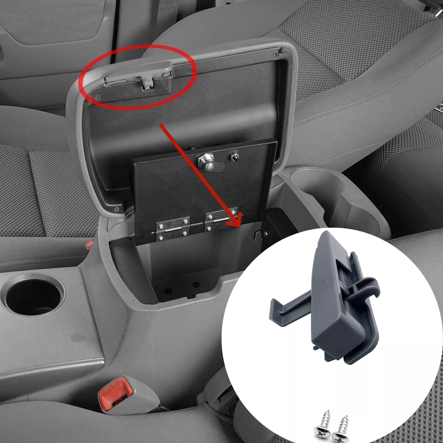 New Gray Center Console Latch Latches Lid Lock For 2005-2012 Toyota Tacoma US