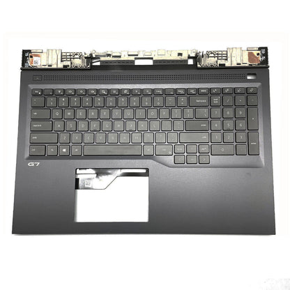 For Dell 17 G7 7700 0RC7PR RC7PR US Palmrest Upper Case w/Backlit Keyboard Black