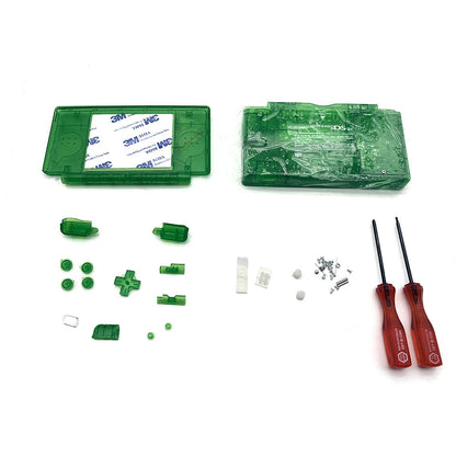 New For Nintendo DS Lite Full Replacement Top & Bottom Housing Shell Clear Green