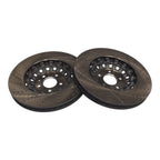 New Pair Set of 2 Front 375mm Drilled Brake Disc Rotors for 2018-2023 Audi RS5