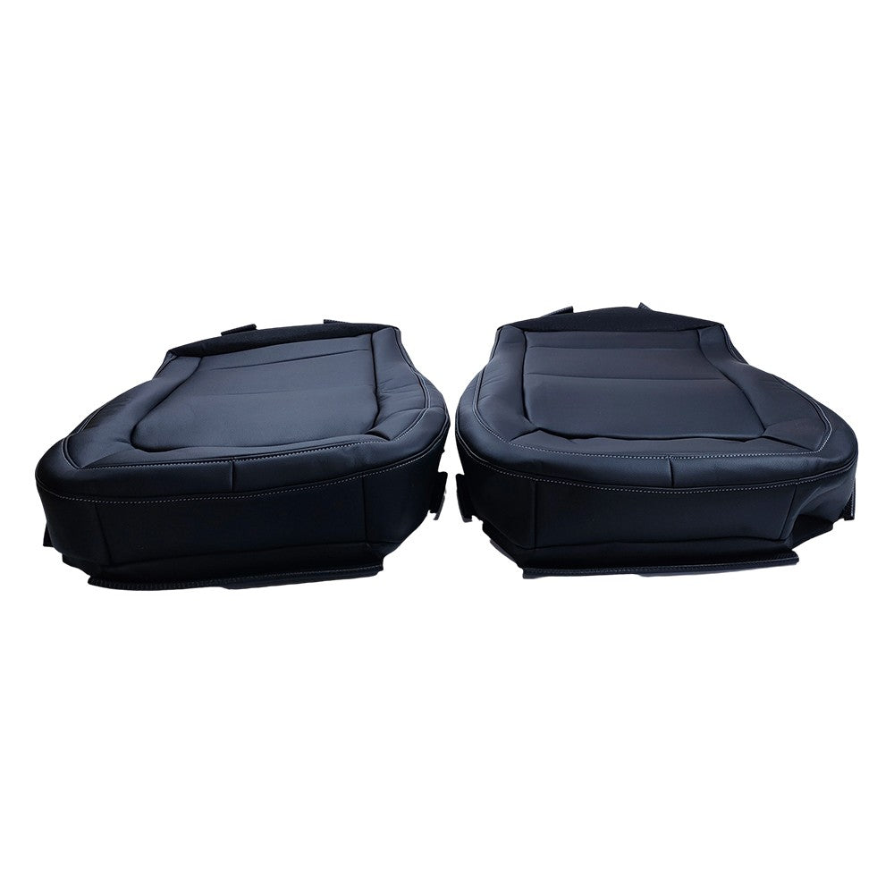 2015 to 2022 For GMC Canyon SLT Driver & Passenger Bottoms Leather Cover Black