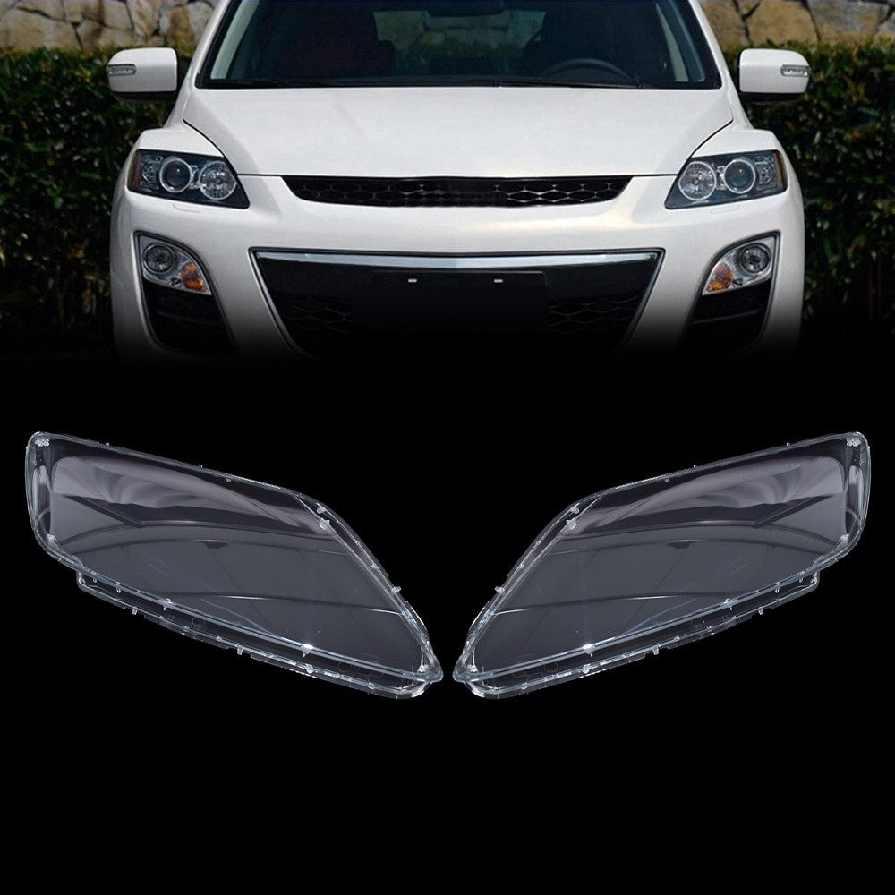 Headlight Clear Lens Cover Replacement Left+Right Side For 2007-2012 Mazda CX-7