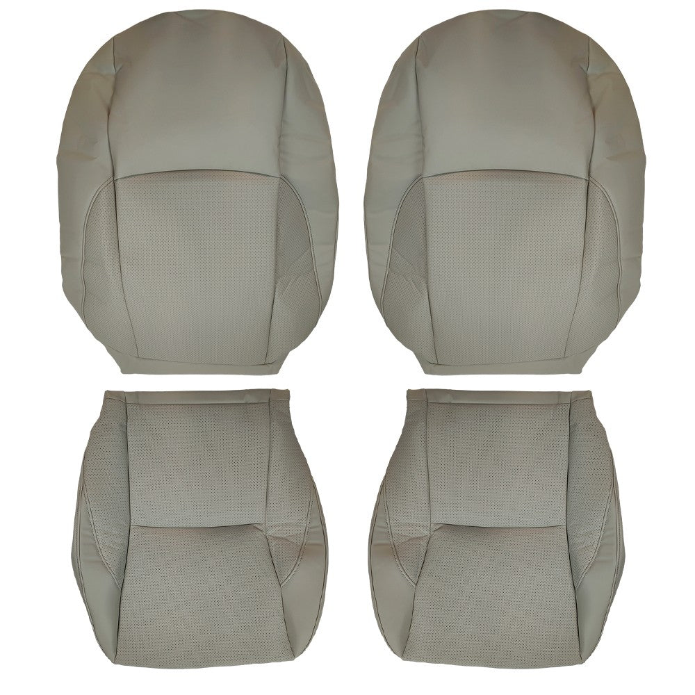 For 2007-2012 Lexus ES350 Driver Passenger Bottom & Top Leather Seat Cover Gray