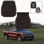 Driver Leather Seat Cover Brown For 2014 2015-2019 Chevy Silverado HIGH COUNTRY