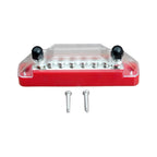 Bus Bar Ground Power Distribution Terminal Block Power w/ 6 M4 Screws + 2 Studs