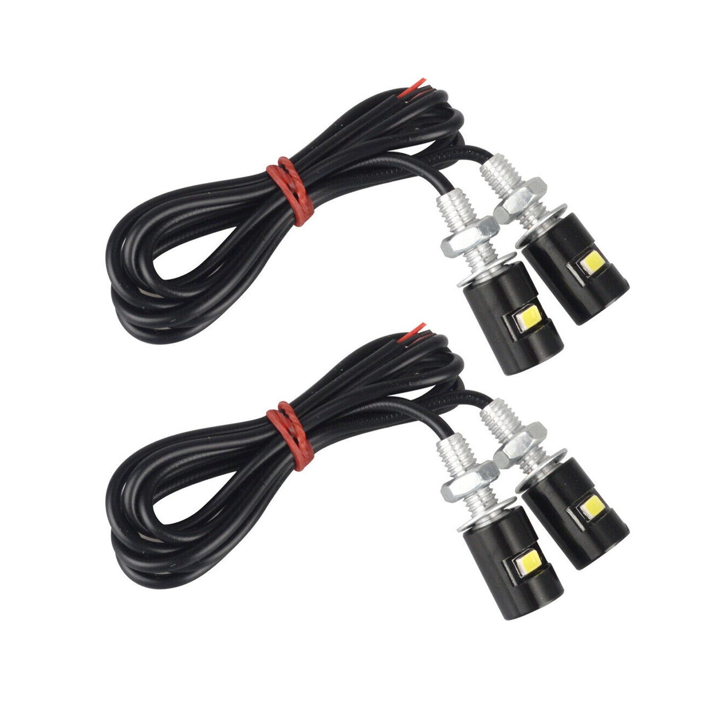 4Pack Motorcycle Car LED License Plate Light 5630/5730 SMD Screw Bolt Lamp Bulbs