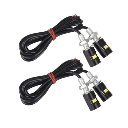 4Pack Motorcycle Car LED License Plate Light 5630/5730 SMD Screw Bolt Lamp Bulbs